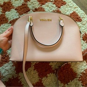 Lightly used Michael Kors Emmy large dome light pink crossbody